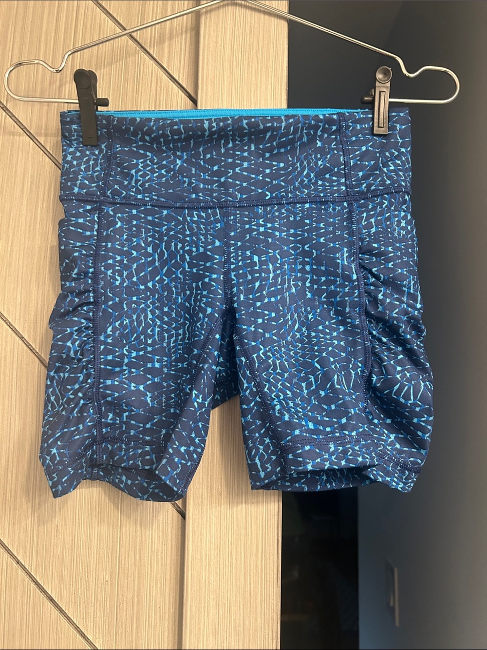 lululemon athletica Blue Patterned Athletic Shorts